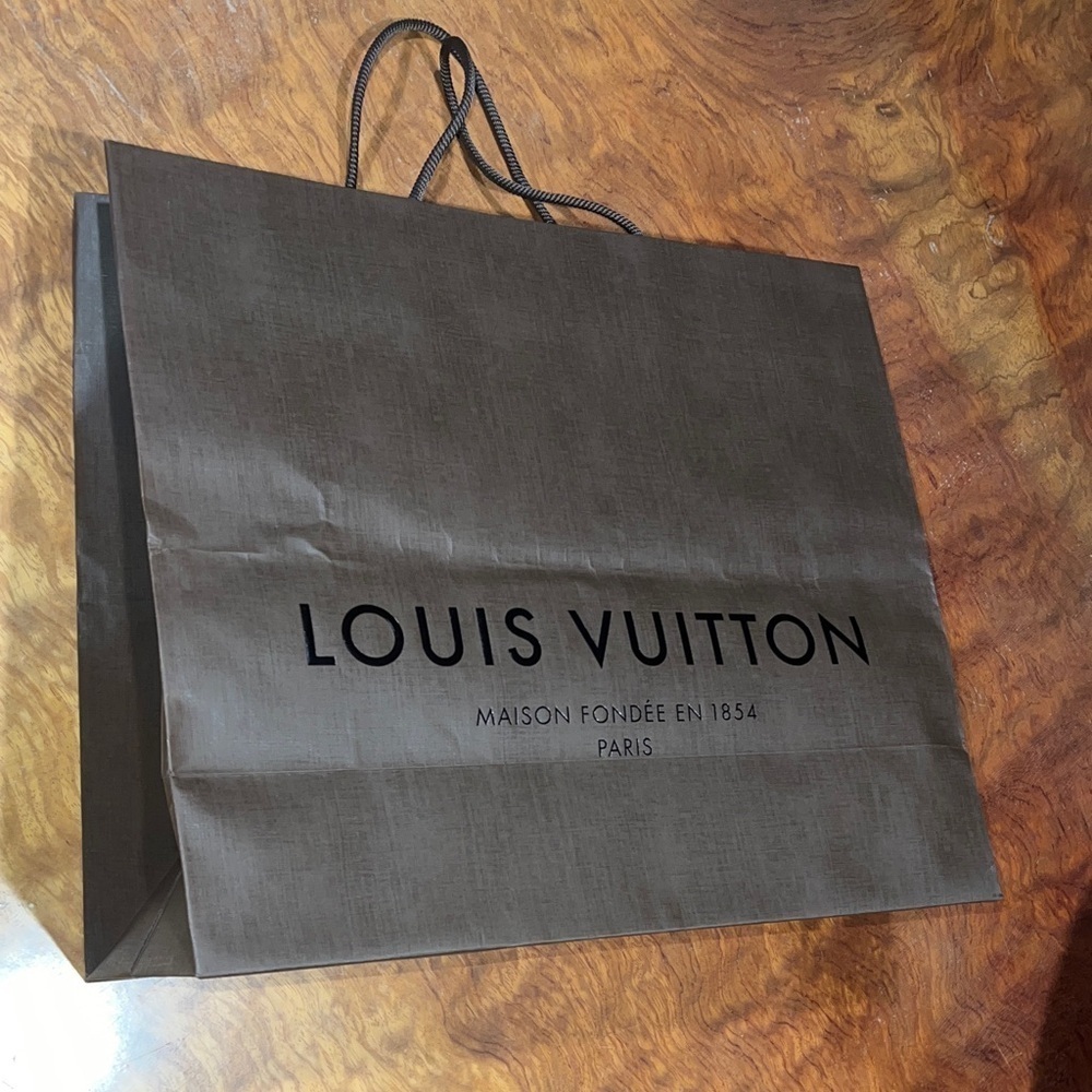 Louis Vuitton Vintage Chocolate Brown Shopping Bag 15.75” x 13.25” x 6”
